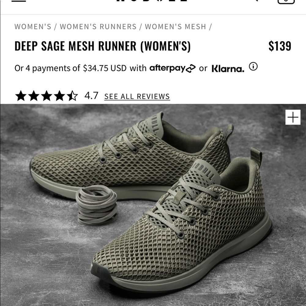 Deep Sage Mesh No Bull Women’s Shoes size 8.5. New, Never worn.